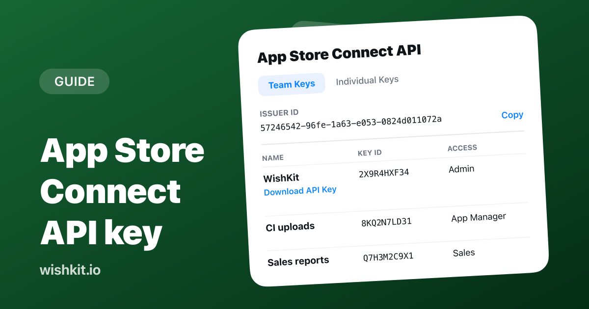 App Store Connect API key