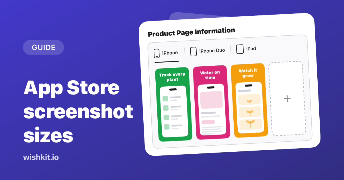 App Store screenshot sizes