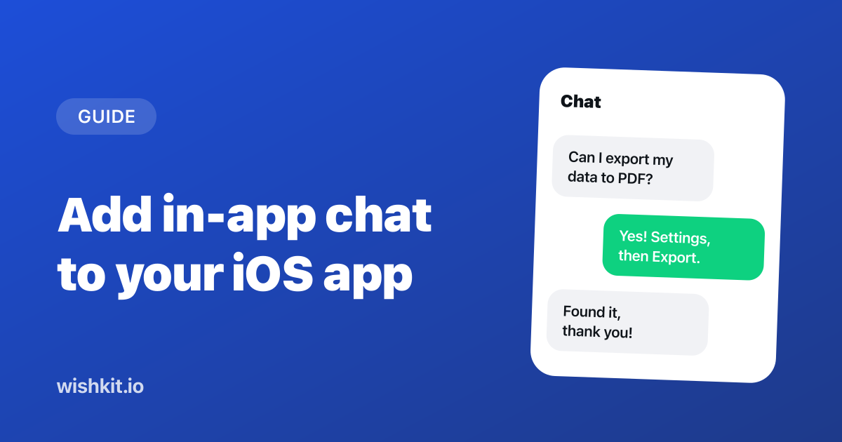 How to add in-app chat to your iOS app