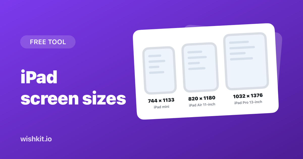 iPad Screen Sizes